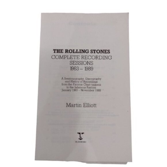 Vintage Softcover Book Rolling Stones Complete Recording Sessions Martin Elliott - Picture 4 of 6